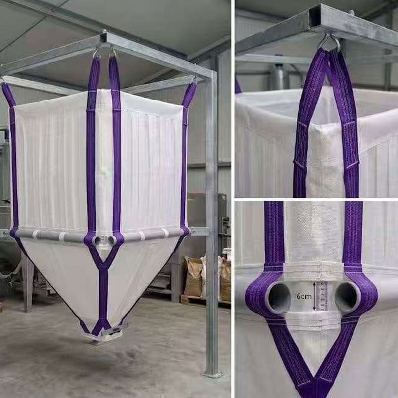 Customized cone-shaped container bags for exporting overseas powder materials
